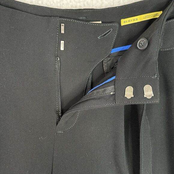 Maeve Anthropologie Tie-Waist Culottes Pants Wide‎ Leg Womens Sz 6 Black Cropped - Picture 4 of 15